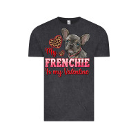 Vintage Black my frenchie is my valentine Vintage Tee - RanaPortraitStore