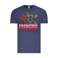 Vintage Denim my frenchie is my valentine Vintage Tee - RanaPortraitStore