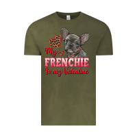 Vintage Olive my frenchie is my valentine Vintage Tee - RanaPortraitStore