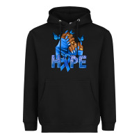 Black hope blueribboncolon cancer nails Heavyweight Hoodie - NancyCooperArtShop