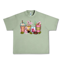 Oil Green flowers coffee cups Urban Heavy Tee - Zillion Design Studio