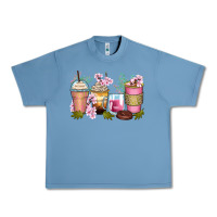 Pebble Blue flowers coffee cups Urban Heavy Tee - Zillion Design Studio