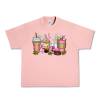 Salmon flowers coffee cups Urban Heavy Tee - Zillion Design Studio