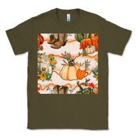 Army Green fall heifer seamless pattern Classic Tee - BundleAndBundleShop