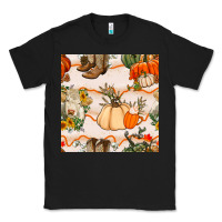 Black fall heifer seamless pattern Classic Tee - BundleAndBundleShop