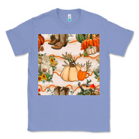 Colony Blue fall heifer seamless pattern Classic Tee - BundleAndBundleShop