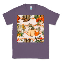 Lavender fall heifer seamless pattern Classic Tee - BundleAndBundleShop