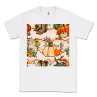 White fall heifer seamless pattern Classic Tee - BundleAndBundleShop