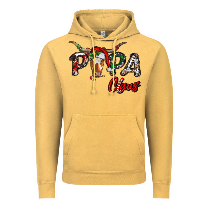 Papa Claus With Long Horn Western Christmas Vintage Hoodie by RanaPortraitStore | Teevron