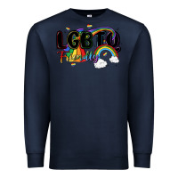 Navy lgbtq  friendly Premium Sweatshirt - MaliasSmallBusiness