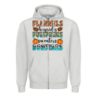 Dove Grey Flannels Hayrides Pumpkins Sweaters Bonfires Zipper Hoodie - Artiststas