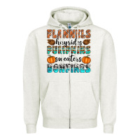 Oatmeal Heather Flannels Hayrides Pumpkins Sweaters Bonfires Zipper Hoodie - Artiststas