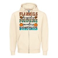 Sandshell Flannels Hayrides Pumpkins Sweaters Bonfires Zipper Hoodie - Artiststas