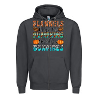 Smoke Flannels Hayrides Pumpkins Sweaters Bonfires Zipper Hoodie - Artiststas