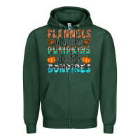 Sports Green Flannels Hayrides Pumpkins Sweaters Bonfires Zipper Hoodie - Artiststas