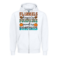 White Flannels Hayrides Pumpkins Sweaters Bonfires Zipper Hoodie - Artiststas