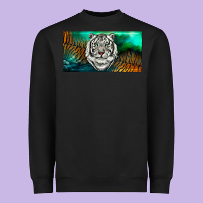 Heavyweight Sweatshirt white tiger forest license plate