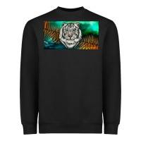 Black white tiger forest license plate Heavyweight Sweatshirt - RanaPortraitStore