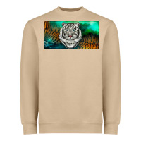 Mushroom white tiger forest license plate Heavyweight Sweatshirt - RanaPortraitStore