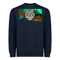 Navy white tiger forest license plate Heavyweight Sweatshirt - RanaPortraitStore