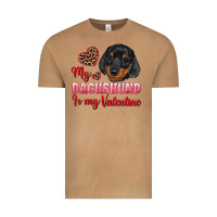 My Dachshund Is My Valentine Vintage Tee | Teevron