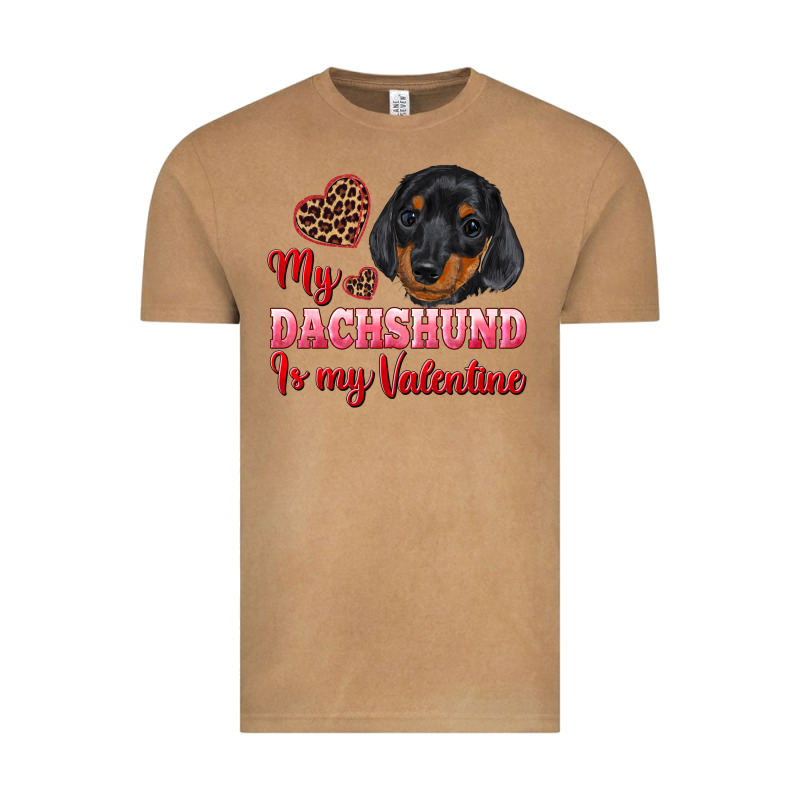 My Dachshund Is My Valentine Vintage Tee by RanaPortraitStore | Teevron