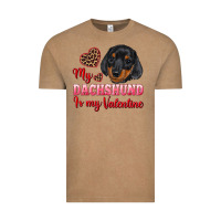 Vintage Coffee my dachshund is my valentine Vintage Tee - RanaPortraitStore