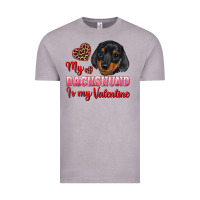 Vintage Zinc my dachshund is my valentine Vintage Tee - RanaPortraitStore