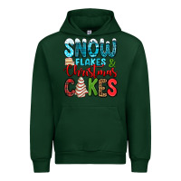 Forest Green snow flakes and Christmas cakes Urban Hoodie - Jasminsmagicworld