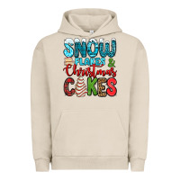 Pigment French Oak snow flakes and Christmas cakes Urban Hoodie - Jasminsmagicworld