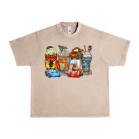 French Oak cartoon characters coffee cups Urban Heavy Tee - Zillion Design Studio
