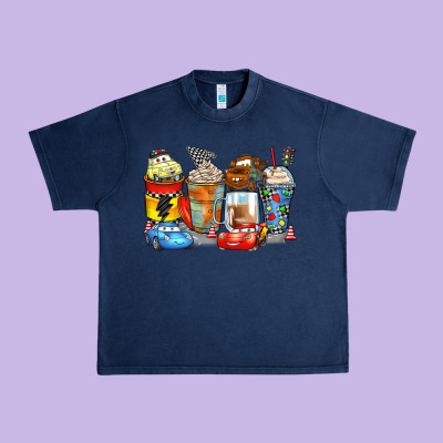 Cartoon Characters Coffee Cups Urban Heavy Tee Designed By Zillion Design Studio