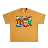 Peanut Butter cartoon characters coffee cups Urban Heavy Tee - Zillion Design Studio