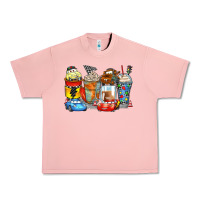Salmon cartoon characters coffee cups Urban Heavy Tee - Zillion Design Studio