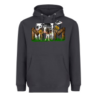 Smoke Western Holstein Cow And Baby Cow Mom Heavyweight Hoodie - LillyAllenDesigns