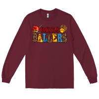 Burgundy raising ballers Long Sleeve Tee - AdoDesignShop