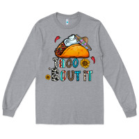 Heather Grey taco bout it Long Sleeve Tee - CowhideDigitalArt