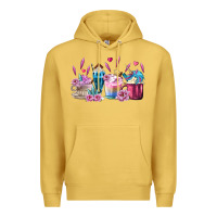 Antique Gold Unicorn Coffee Cups Premium Hoodie - MaliasSmallBusiness