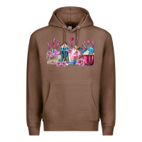 Chestnut Unicorn Coffee Cups Premium Hoodie - MaliasSmallBusiness