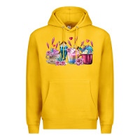 Lemon Unicorn Coffee Cups Premium Hoodie - MaliasSmallBusiness