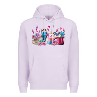 Lilac Unicorn Coffee Cups Premium Hoodie - MaliasSmallBusiness