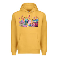 Mustard Unicorn Coffee Cups Premium Hoodie - MaliasSmallBusiness
