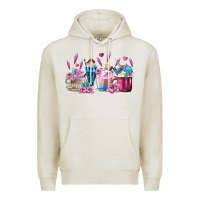 Oatmeal Heather Unicorn Coffee Cups Premium Hoodie - MaliasSmallBusiness