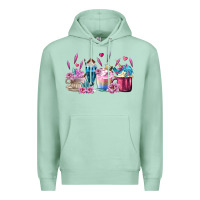 Seafoam Unicorn Coffee Cups Premium Hoodie - MaliasSmallBusiness