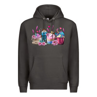 Smoke Unicorn Coffee Cups Premium Hoodie - MaliasSmallBusiness