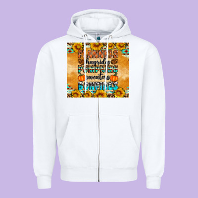 Flannes Hayrides Sweaters Bonfires Zipper Hoodie Designed By Artiststas