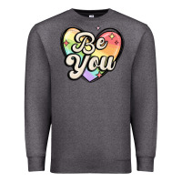 Charcoal Heather be you Premium Sweatshirt - MaliasSmallBusiness