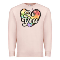 Pale Pink be you Premium Sweatshirt - MaliasSmallBusiness