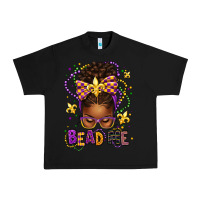 Black bead me mardi gras afro messy bun Urban Heavy Tee - texasbilliewilder