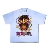 Grape Ice bead me mardi gras afro messy bun Urban Heavy Tee - texasbilliewilder